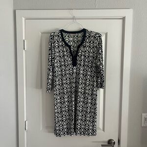 Banana Republic Black and White Patterned Dress
